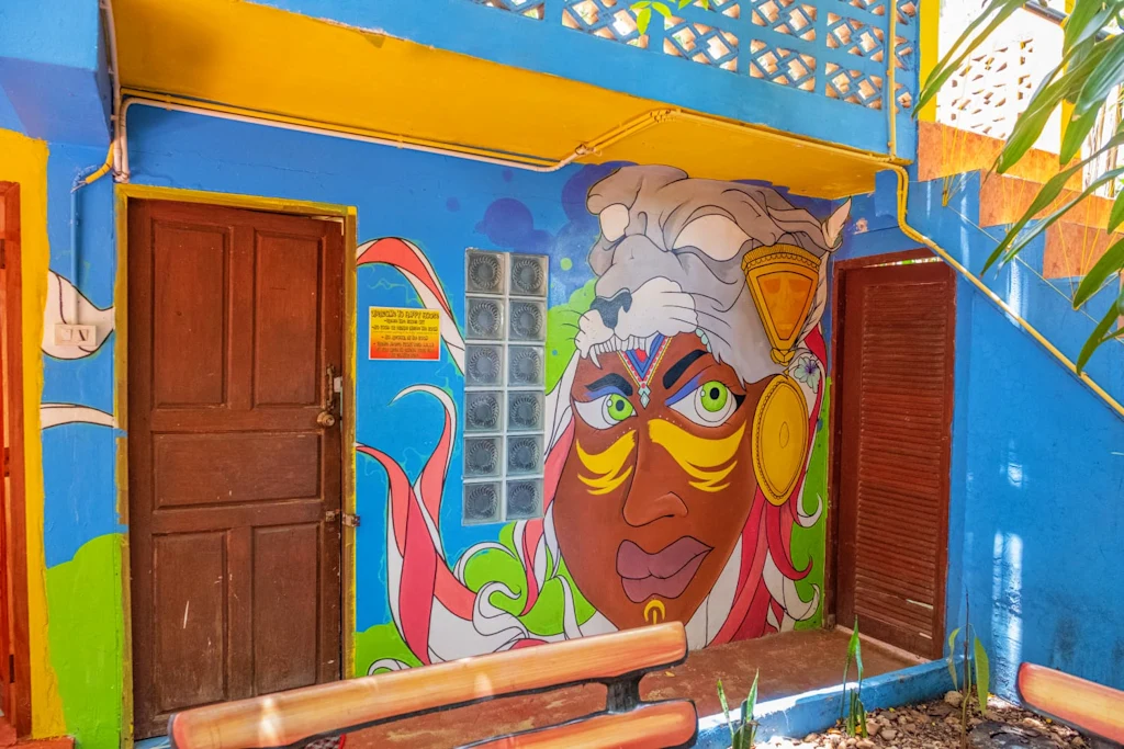 Artistic touches at Happy House Pai hostel
