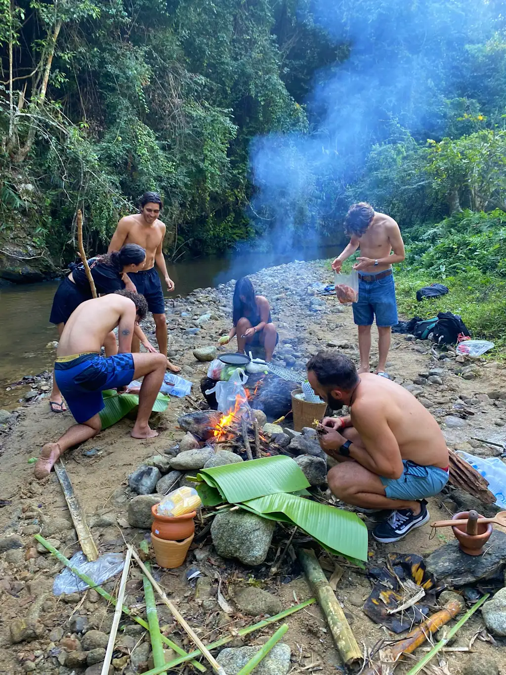 Fire river experience near Pai Thailand