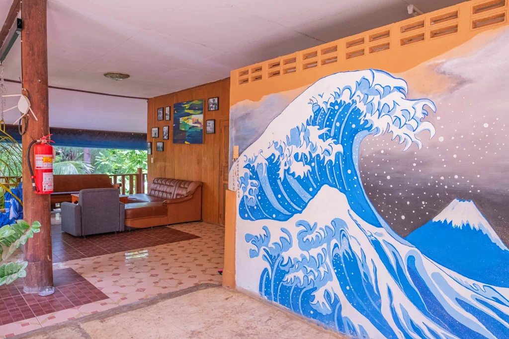 Upstairs hangout area at Happy House Pai